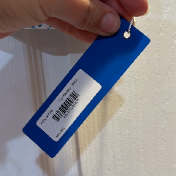 White and Blue Balconette Bikini with Nautical Dots - Picture 5 of 12